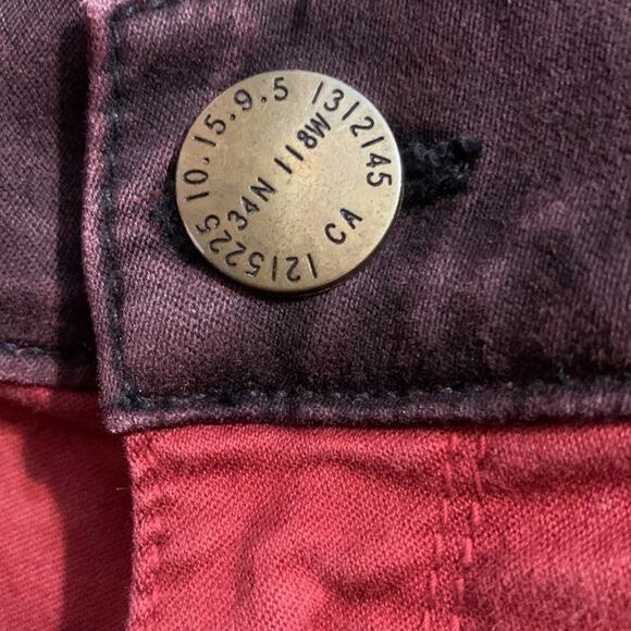 Current/Elliott The Rider Legging Crimson Women’s Jegging Jeans Size 28 - Picture 4 of 9